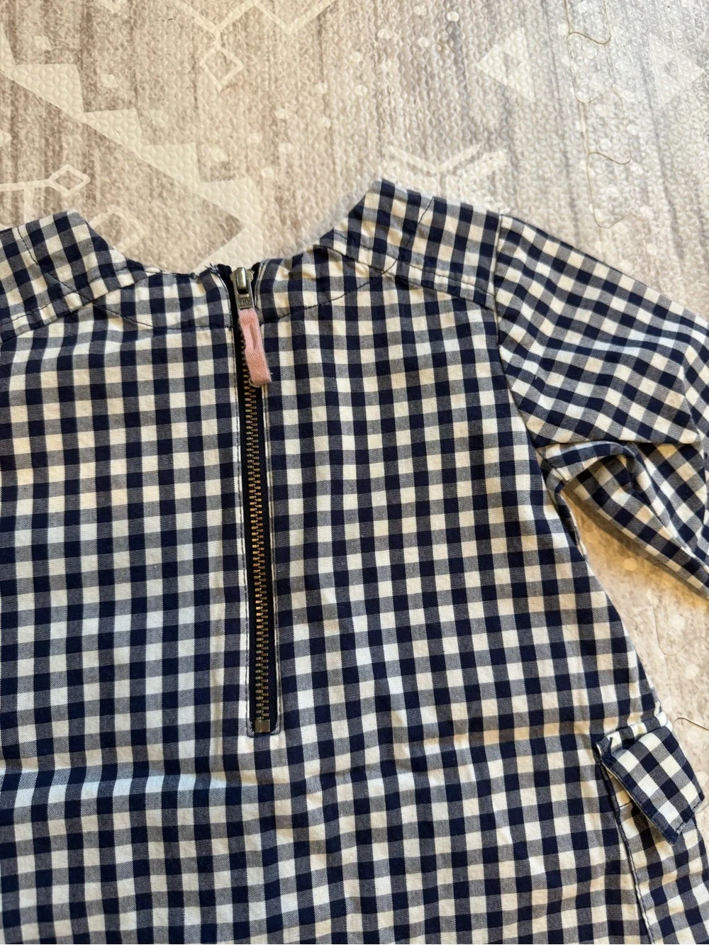 GAP Baby Gingham Dress in Navy and White